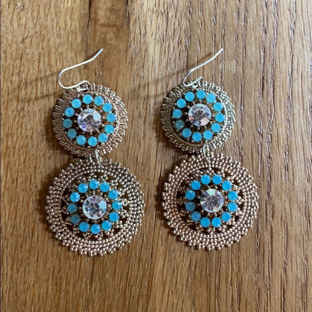 Gold statement earrings